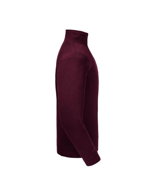 Russell Purple Authentic Quarter Zip Sweatshirt for men