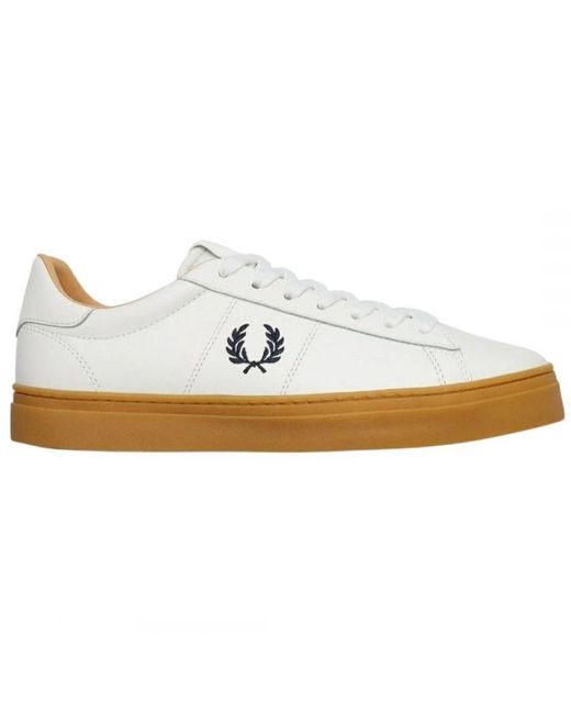 Fred Perry White Spencer Vulc Leather B8350 303 Trainers for men