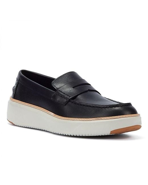 Cole Haan Black Topspin Leather Loafers for men