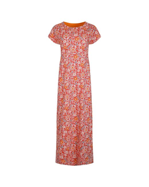 Weird Fish Red Ladies Mirren All-Over Print Maxi Dress (Tango)