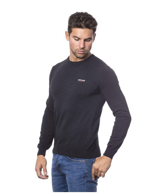 Roberto Cavalli Blue Sport Antracite Sweater for men