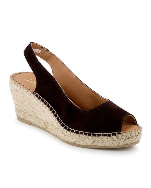 Jones Bootmaker Black Rosanna Slingback Wedges