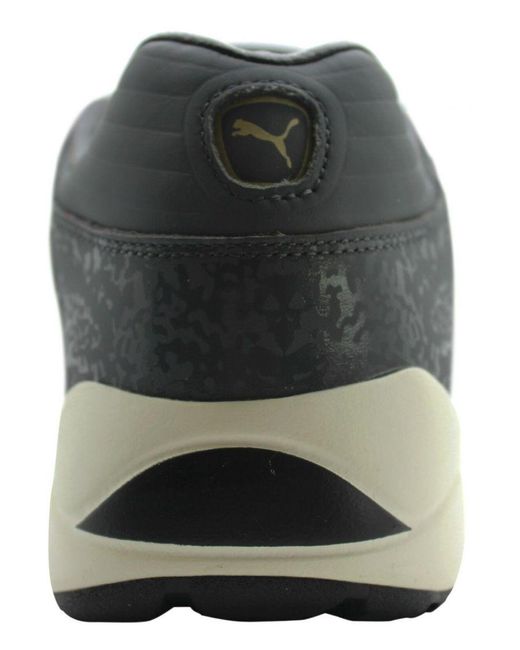 PUMA Black Trinomic Xs 850 Plus Rugged Leather Trainers 357036 01 B23C for men