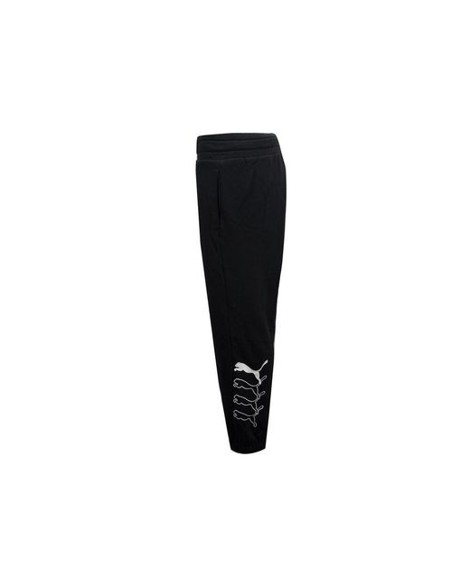 PUMA Black Rebel Track Pants Graphic Logo Casual Joggers 582833 01 Textile