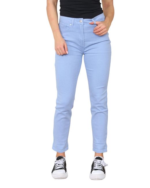 M&CO. Blue High Rise Tapered Straight Leg Mom Jeans