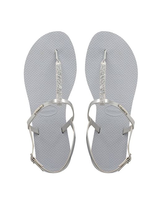 Havaianas Gray You Riviera Crystal Sandals