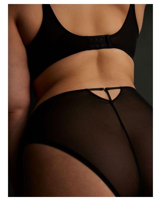 Panache Black Jaida High Leg Brief