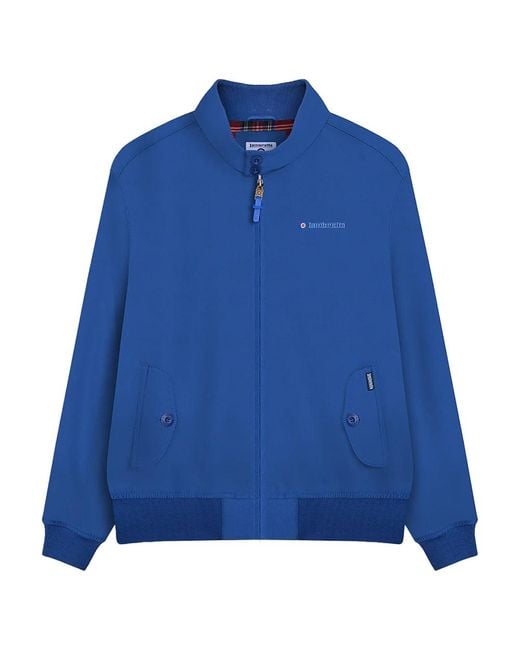 Lambretta Blue Shower Resistant Harrington Jacket (Royal) for men