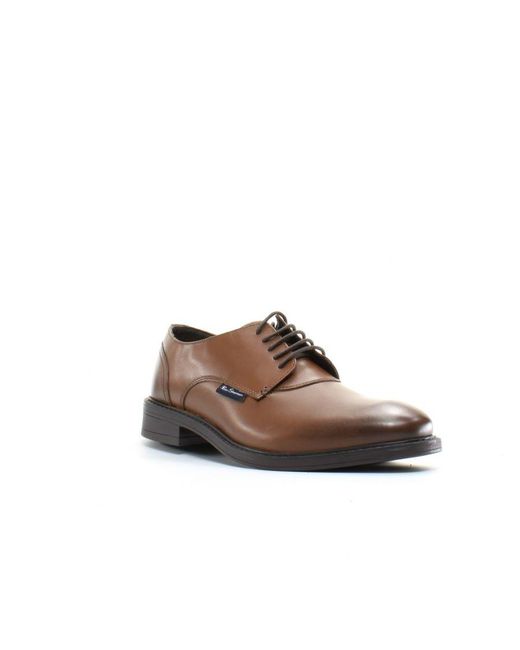 Ben Sherman Brown Pat Shoes Leather for men