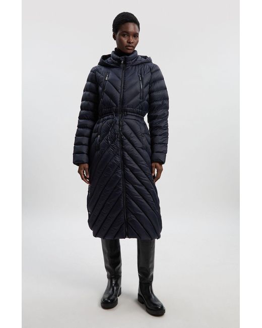 Karen Millen Blue Real Down Packable Coat