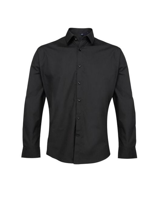 PREMIER Black Supreme Poplin Formal Shirt for men
