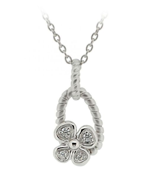 Orphelia Metallic 925 Sterling Set: Chain-Pendant + Earrings