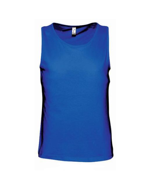 Sol's Blue Justin Sleeveless Tank Vest Top (Royal) Cotton for men