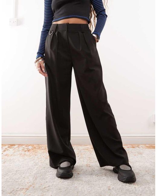 Collusion Black Tailored Wide Leg Trouser