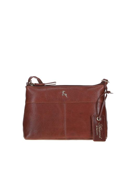 Ashwood Leather Purple 'Delilah' Elegant Real Crossbody Bag