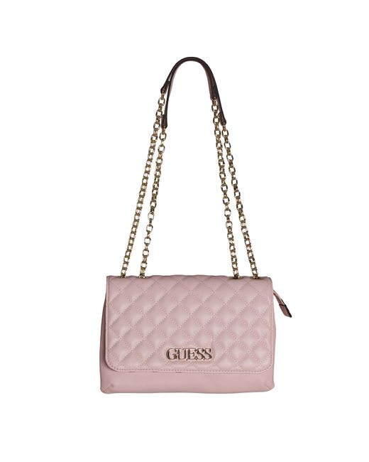 Guess Pink Alazne Hwalaz-P3521 Medium Flap Crossbody Bag