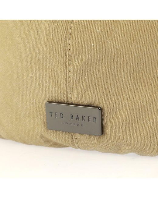 Ted Baker Accessoires Eastoni Flat Cap In Tan in het Natural voor heren