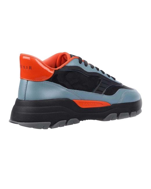 Lavair Blue Pacific 2.0 Leather Chunky Flat Trainers for men