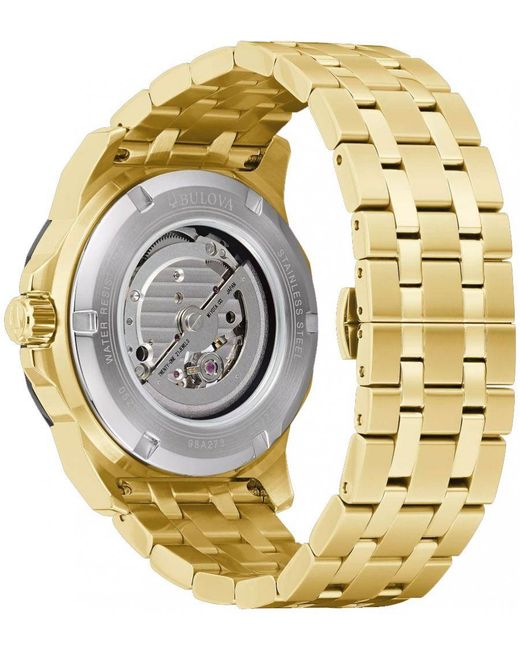Bulova Metallic Marine Star Watch 98A273 Stainless Steel for men