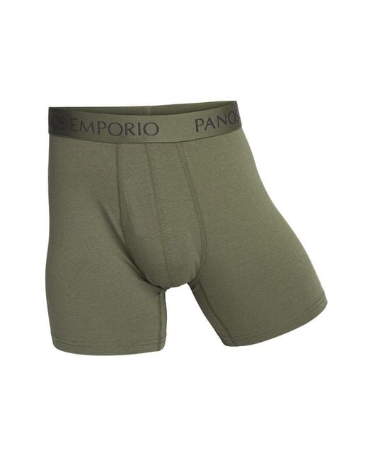 Panos Emporio Blue Bamboo Cotton Boxer 3 Pk for men