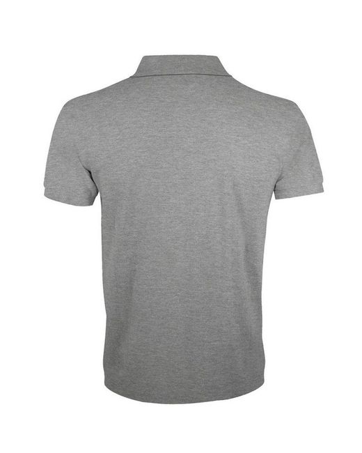 Sol's Gray Prime Pique Plain Short Sleeve Polo Shirt Marl) for men