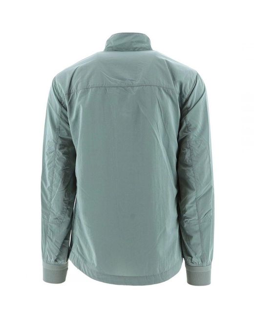 Belstaff Ramp Steel Green Quarter Zip Windbreaker Jacket in het Blue voor heren