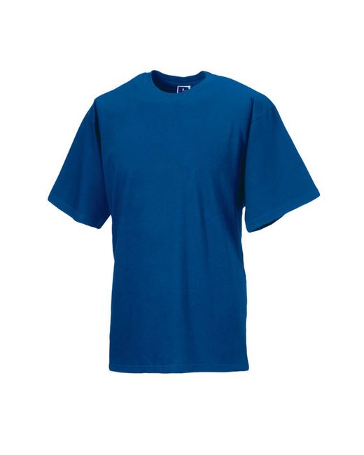 Russell Blue Organic Short-Sleeved T-Shirt (Bright Royal) for men