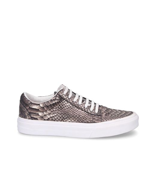 Vans Gray Off The Wall Lace-Up Synthetic Plimsolls 38G1Of9