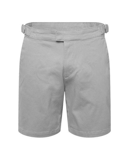 Duck and Cover Gray Everett Chino Shorts for men