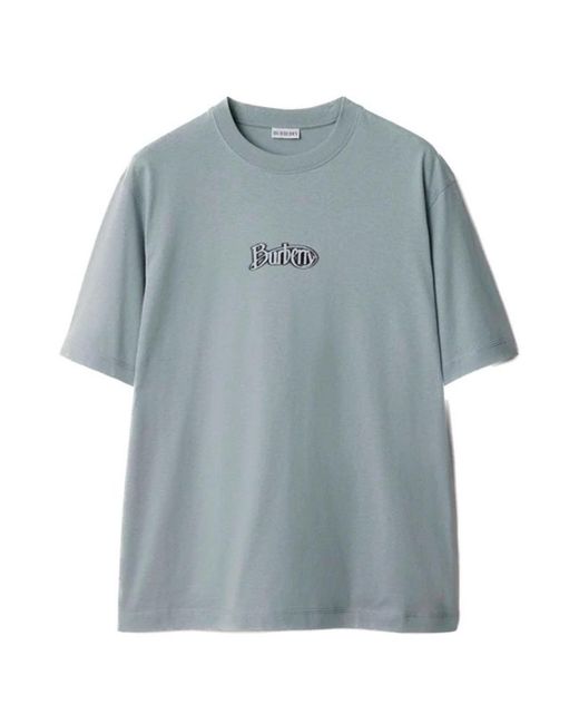 Burberry Blue Signature Logo Gale T-Shirt for men