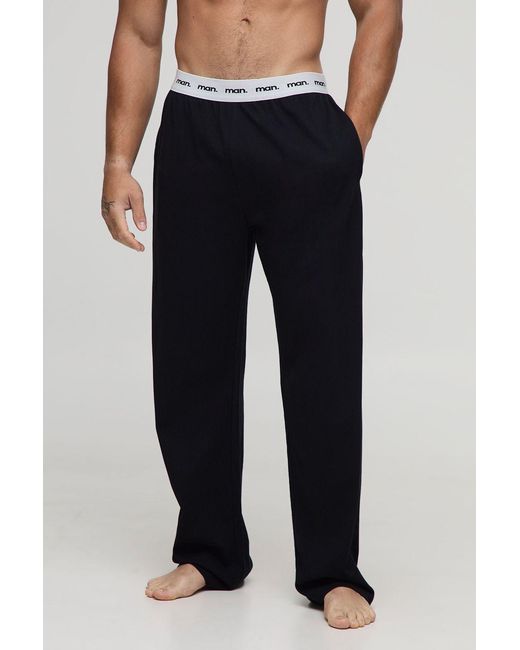 BoohooMAN Blue Loungewear Straight Leg Jogger for men
