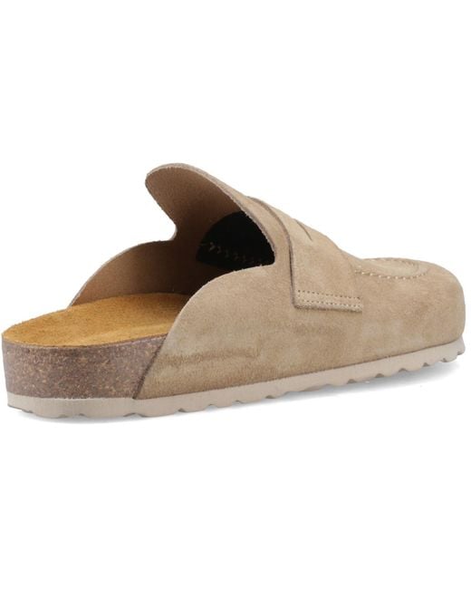 Hush Puppies Natural Briar Closed Toe Suede Mules