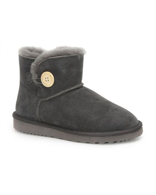 Aus Wooli Black Australia Short Sheepskin Button Boots