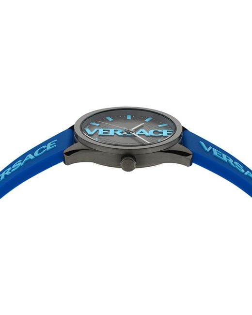 Versace Blue V-Vertical Watch Ve3H00823 Silicone for men