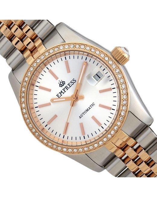 Empress Metallic Constance Automatic Bracelet Watch W/Date