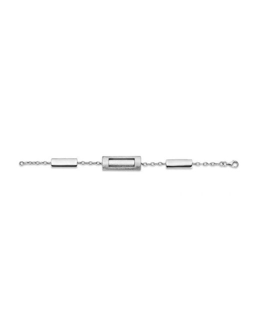 Orphelia White 925 Sterling Set: Chain + Bracelet