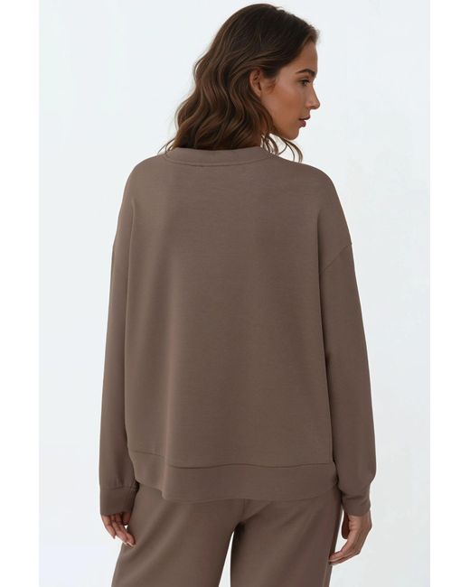 Hiccup Brown Modal Touch Basic Sweatshirt