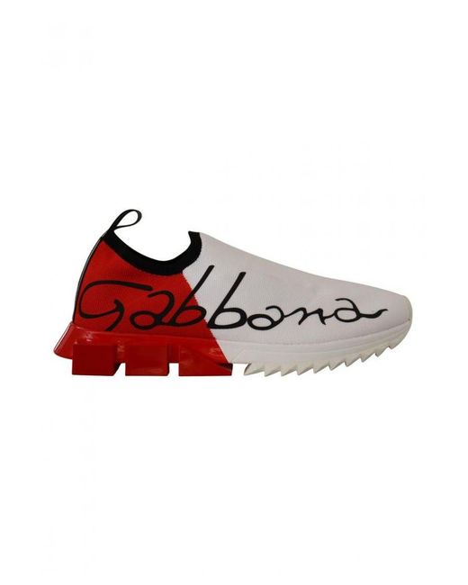 Dolce & Gabbana Red Sorrento Sandals Sneakers for men