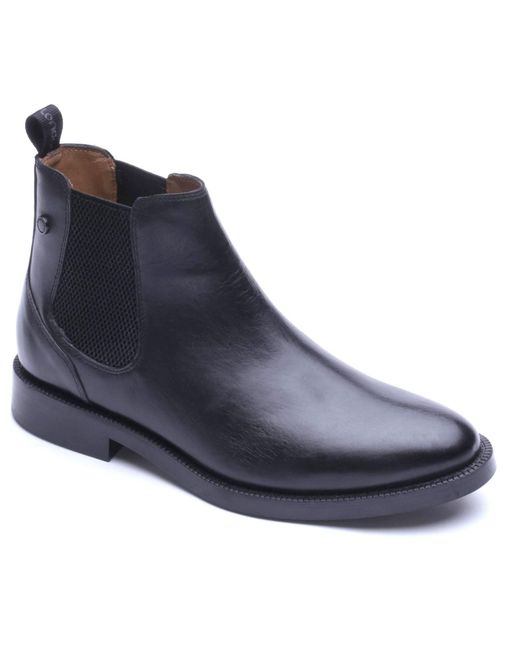 Base London Blue Enzo Leather Boots for men