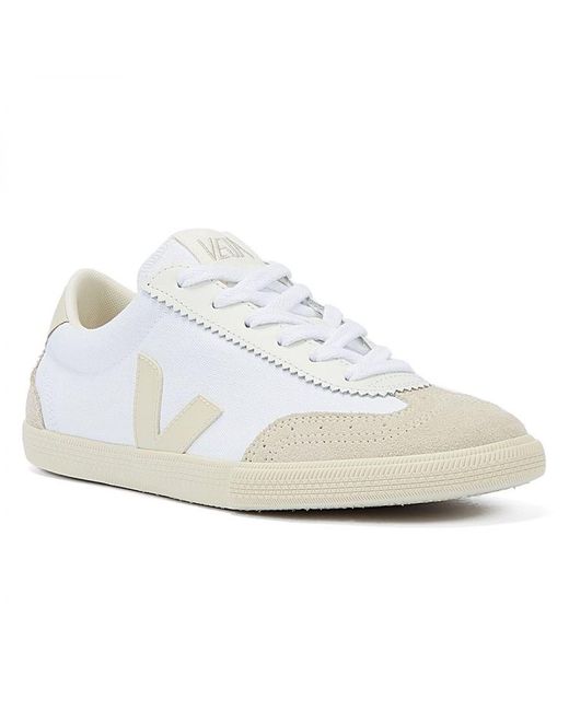 Veja White Volley Pierre Trainers Cotton