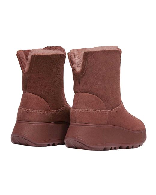 Fitflop Brown Fit Flop /Ladies F-Mode Suede Flatform Winter Boots