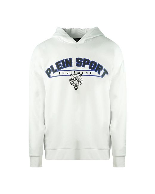 Philipp Plein White Equipment Logo Hoodie Cotton for men