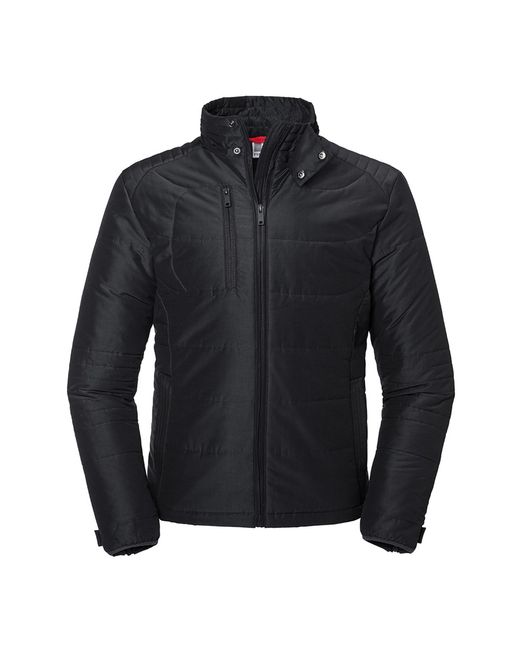 Russell Black Cross Padded Jacket for men