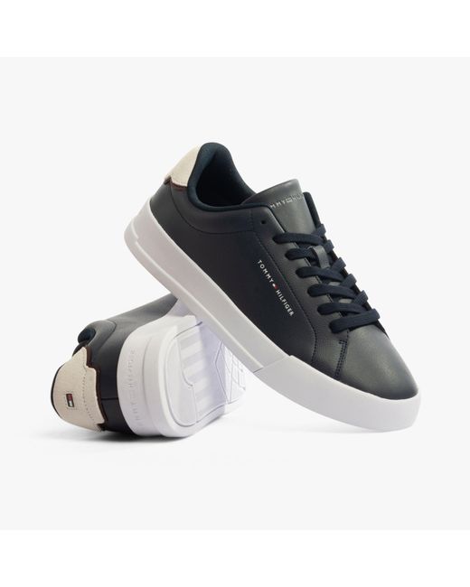 Tommy Hilfiger Blue Logo Court Trainers Desert Sky for men