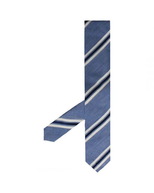 Hackett Blue Printed Novelty Stripe Ties for men