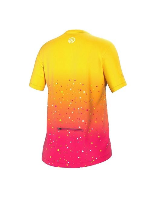 Bicycle Line Yellow Ss Zip Jersey Ma