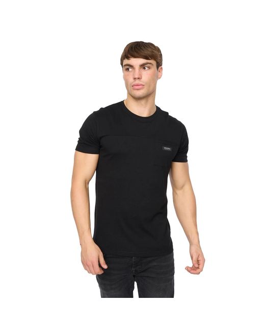 Crosshatch Black Carritore T-Shirt Cotton for men