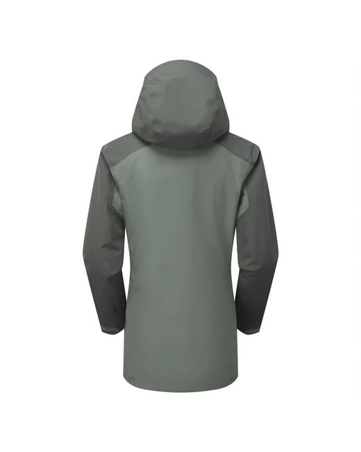 Sprayway Gray Ladies Waterproof Gore-Tex Hooded Hiking Jacket Rain Shell Coat With Pockets