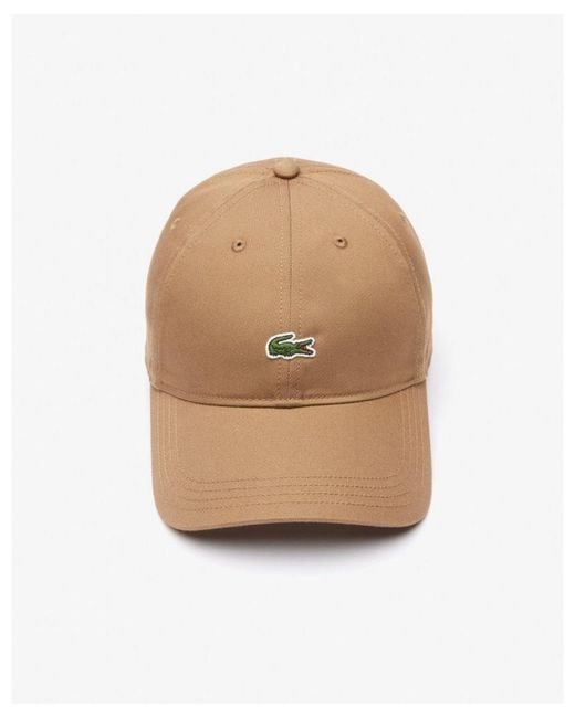 Lacoste White Organic Cotton Twill Cap for men