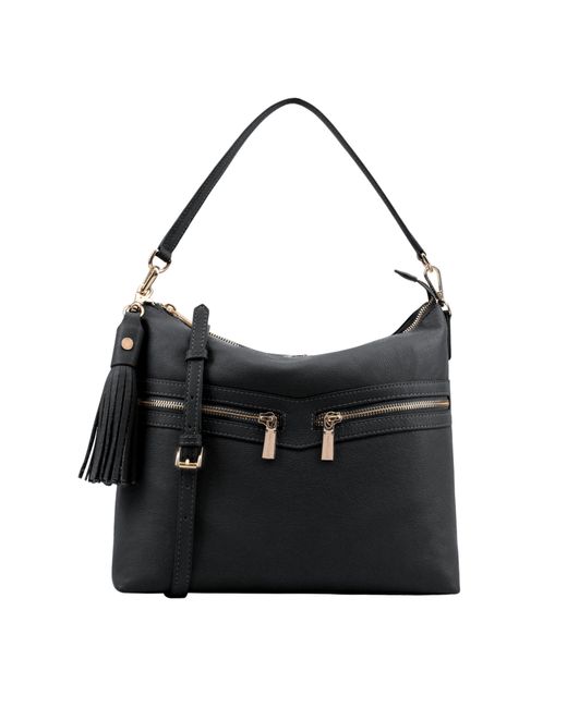 Paul Costelloe Black Azores Leather Multi Way Bag